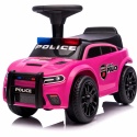 Jeździk dla Dzieci J3 RÓŻOWY Policyjny Muzyka, światła