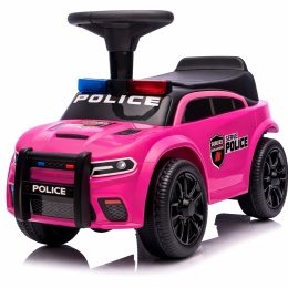 Jeździk dla Dzieci J3 RÓŻOWY Policyjny Muzyka, światła