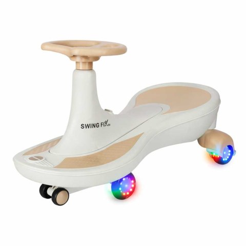Jeździk grawitacyjny LED Swing Fix S4 świecące koła z muzyką grający 76cm złoto-biały max 100kg