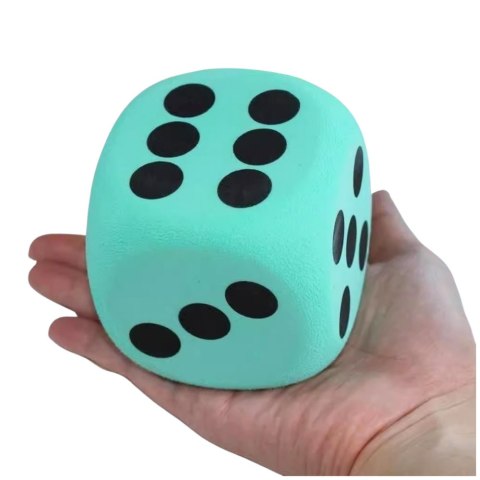 Duża Kość Piankowa Do Gry Zabawy Edukacyjna Mix 8 cm