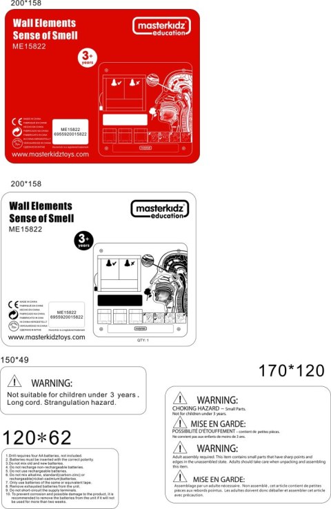 MASTERKIDZ Tablica Edukacyjna Zmysł Węchu