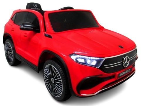 MERCEDES EQA CZERWONY Auto na akumulator PILOT SKÓRA EVA BUJAK
