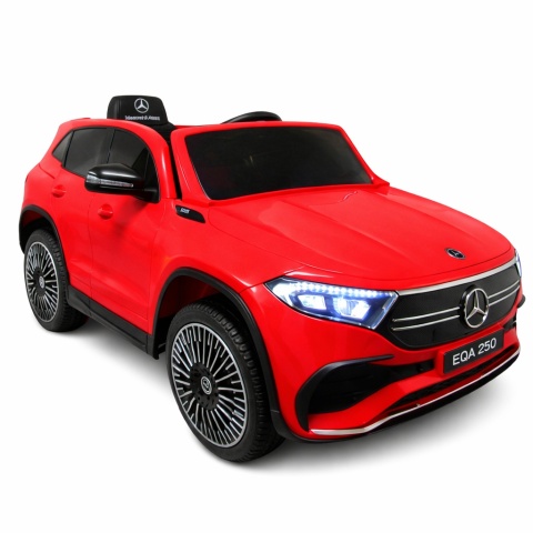 MERCEDES EQA CZERWONY Auto na akumulator PILOT SKÓRA EVA BUJAK