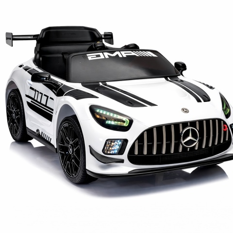 Mercedes GT3 Evo BIAŁY Auto na akumulator, Pilot, Światła, Muzyka, Koła EVA