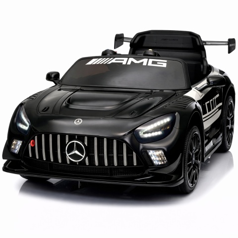 Mercedes GT3 Evo CZARNY Auto na akumulator, Pilot, Światła, Muzyka, Koła EVA