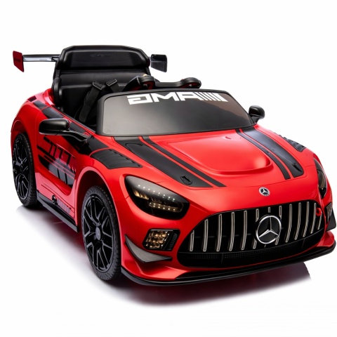Mercedes GT3 Evo CZERWONY Auto na akumulator, Pilot, Światła, Muzyka, Koła EVA