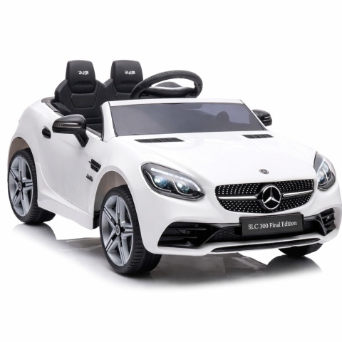 Mercedes SLC 300 BIAŁY Autko na akumulator Piankowe Koła Eva, miękki fotelik, Pilot