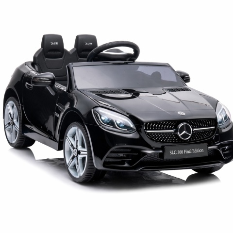 Mercedes SLC 300 CZARNY Autko na akumulator Piankowe Koła Eva, miękki fotelik, Pilot