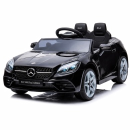Mercedes SLC 300 CZARNY Autko na akumulator Piankowe Koła Eva, miękki fotelik, Pilot