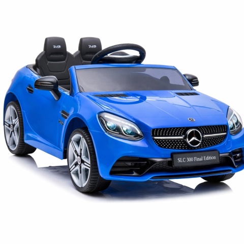 Mercedes SLC 300 NIEBIESKI Autko na akumulator Piankowe Koła Eva, miękki fotelik, Pilot