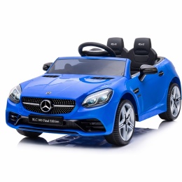 Mercedes SLC 300 NIEBIESKI Autko na akumulator Piankowe Koła Eva, miękki fotelik, Pilot