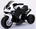 Motorek na akumulator dla dzieci BMW S1000rr BIAŁY, muzyka, światełka