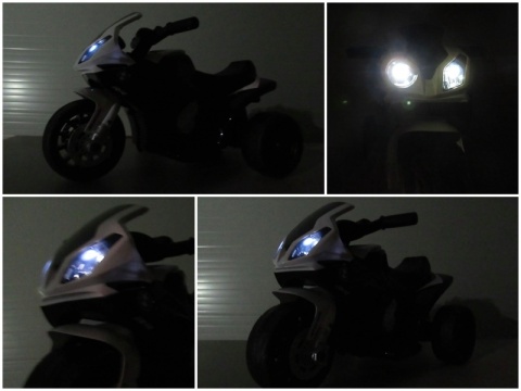 Motorek na akumulator dla dzieci BMW S1000rr NIEBIESKI, muzyka, światełka