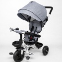 Rowerek Trójkołowy T4 szary R-Sport Obracany 360 stopni Koła EVA
