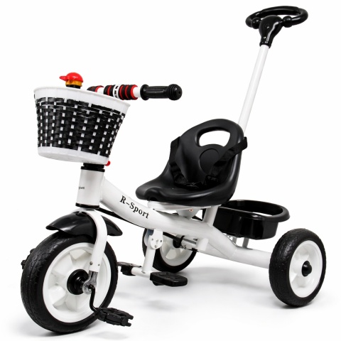 Rowerek Trójkołowy T8 biały z rączką Koła EVA Pchacz