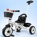 Rowerek Trójkołowy T8 biały z rączką Koła EVA Pchacz
