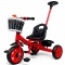Rowerek Trójkołowy T8 czerwony z rączką Koła EVA Pchacz