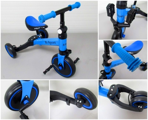 Rowerek biegowy P8 NIEBIESKI R-Sport +pedała wielofunkcyjny