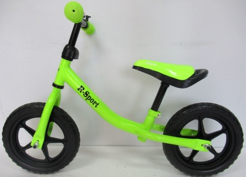 Rowerek biegowy R1 zielony R-Sport Koła EVA dzwonek