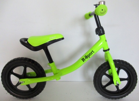 Rowerek biegowy R1 zielony R-Sport Koła EVA dzwonek