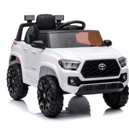 Toyota Tacoma BIAŁY Autko na akumulator miękki fotelik pilot