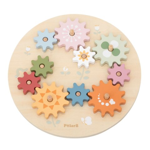 VIGA PolarB Drewniane Kolorowe Koła Zębate Montessori
