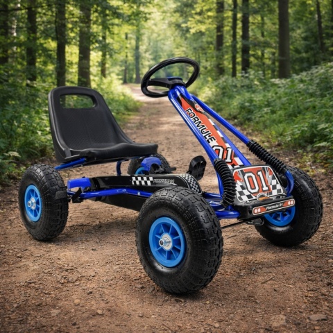 Wielki Gokart A-15 Pompowane koła HIT NIEBIESKI/A-15