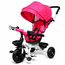 Wieloetapowy Rowerek Trójkołowy 6w1 T4 różowy R-Sport Obracany 360 stopni Koła EVA