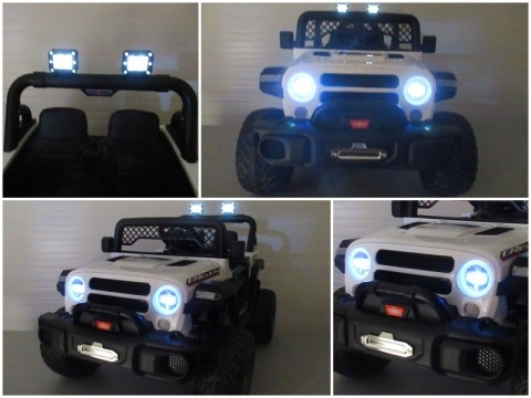 AUTO X17 R-SPORT BIAŁY Auto na akumulator EVA SKÓRA Pilot Akumulator litowo-jonowy