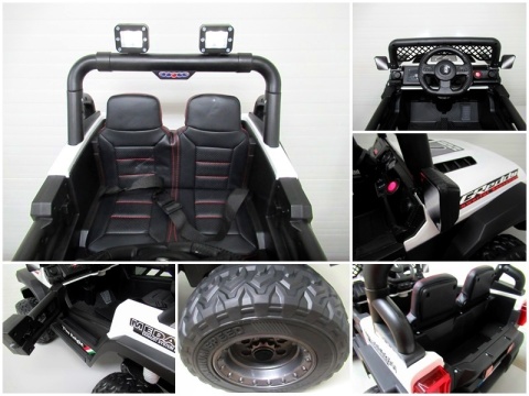 AUTO X17 R-SPORT BIAŁY Auto na akumulator EVA SKÓRA Pilot Akumulator litowo-jonowy