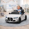 BMW m4 BIAŁY Auto na akumulator EVA Skóra pilot