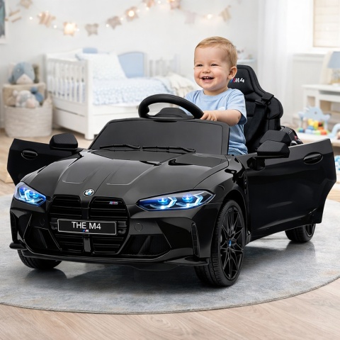 BMW m4 Czarny Auto na akumulator EVA Skóra pilot