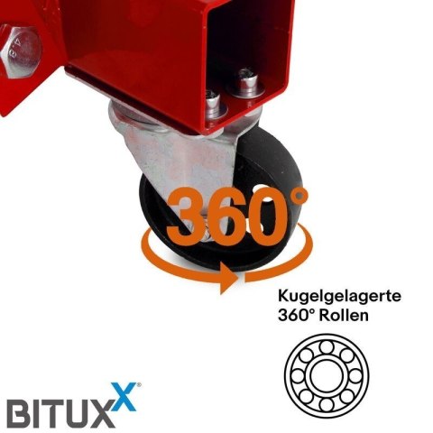 Belka Żuraw do silnika do 900kg Bituxx Czerwona składana podpora na kółkach