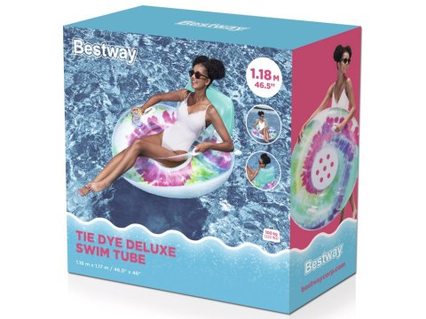 Bestway koło do pływania z oparciem uchwyty 43637