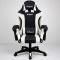 Fotel Gamingowy K3 R-Sport BIAŁO-CZARNY dla gracza+masażer