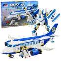 Klocki Konstrukcyjne Samolot Pasażerski Robot 2w1 Światła 417 el.