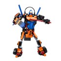 Klocki Konstrukcyjne Wyścigówka Auto Robot 2W1 Pomarańczowa 322 el.