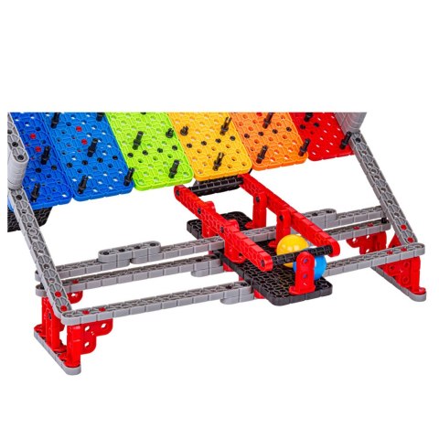 Klocki Tęczowa Plansza Tor Kulkowy Zjeżdżalnia Gra Łapanie Kulek 477 el.