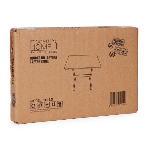 Mobilny stolik pod laptopa biurko dostawiane do fotela jasny dąb ModernHome