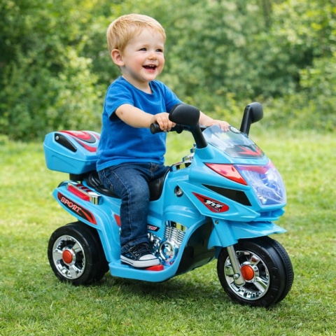 Motorek M6 niebieski, motorek na akumulator