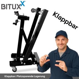 Stojak pod silnik BITUXX do 900 kg składana podpora silnika z kółkami