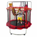 Trampolina dla dzieci ogrodowa siatka piłki koszykówka 150cm czerwona