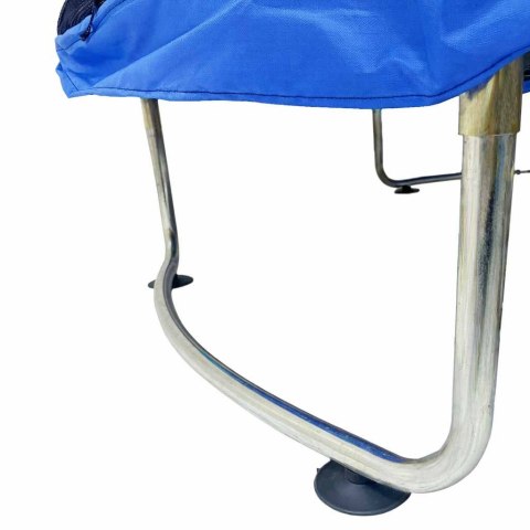 Trampolina dla dzieci ogrodowa siatka piłki koszykówka 150cm niebieska