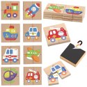 Układanka drewniana puzzle magnetyczne - pojazdy - Viga Toys