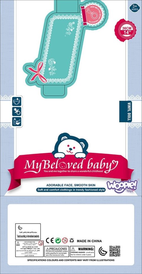 WOOPIE ROYAL Bobas w Ubranku MOJA ULUBIONA LALKA + akcesoria 36 cm.