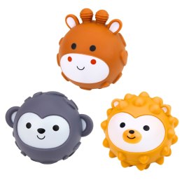 Zestaw Klocki Sensoryczne Gumowe Dla Niemowląt 3w1 Piłeczki Wieża