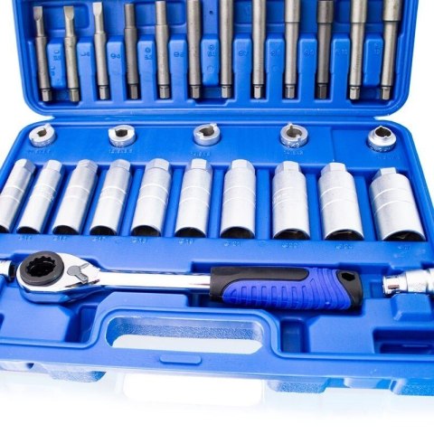 Zestaw kluczy nasadowych do amortyzatorów i kompresor sprężyn BITUXX - 43 elementy