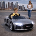 AUDI R8 Sport SZARY Auto na akumulator EVA Skóra pilot