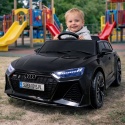 AUDI RS6 GT CZARNY Auto na akumulator EVA Skóra pilot