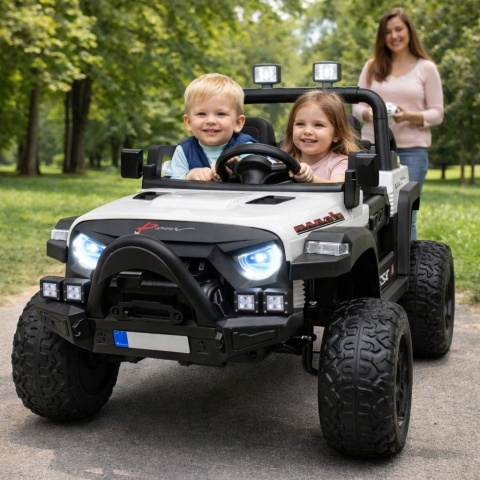 AUTO X16 R-SPORT BIAŁY Auto na akumulator EVA SKÓRA Pilot Akumulator litowo-jonowy